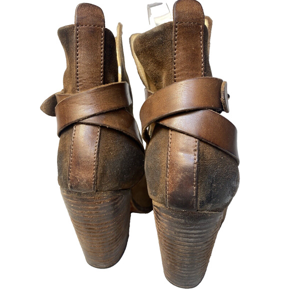Rag & Bone Harrow Bootie Nubuck Suede Brown Womens Sz 8.5. - Picture 5 of 9
